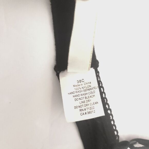 Vintage Y2K PAMELA ANDERSON Black Lace Bra Womens Size 38C NEW - Picture 5 of 7